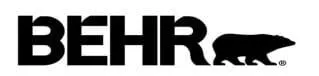 The Behr brand logo in black text with a silhouette of a bear to the right of the name.
